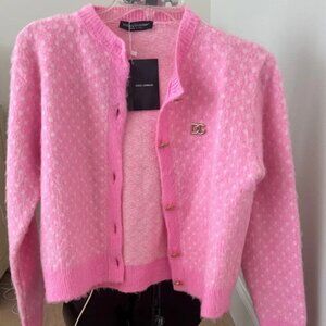 Dolce & Gabbana Pink Textured Sweater